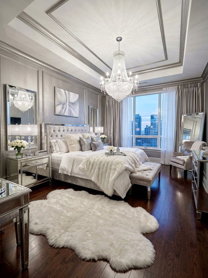 Glam Faux Fur Interior - 30 faux fur bedroom ideas