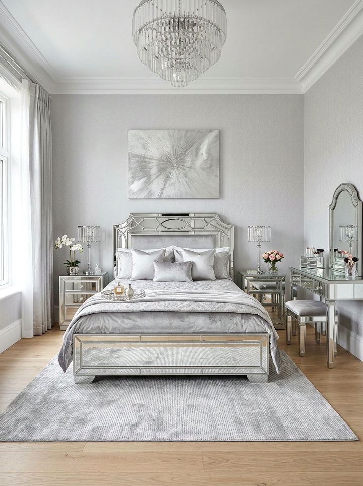 Glam Mirrored Bedroom Set - 30 bedroom sets