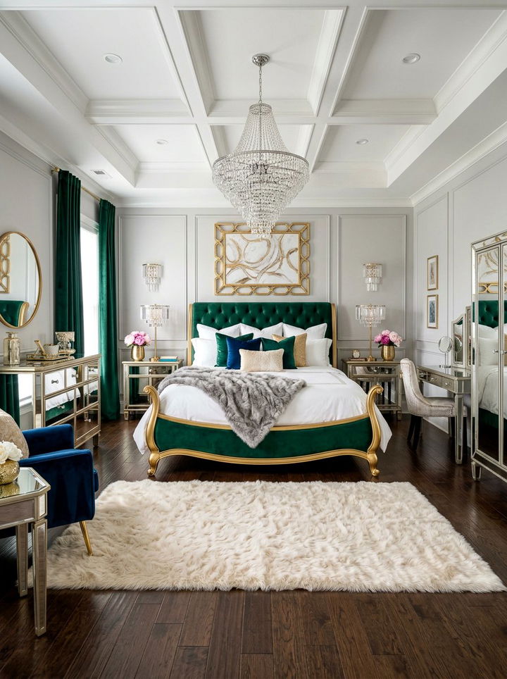 Glam Sleigh Bed Design - 30 bedroom sleigh beds