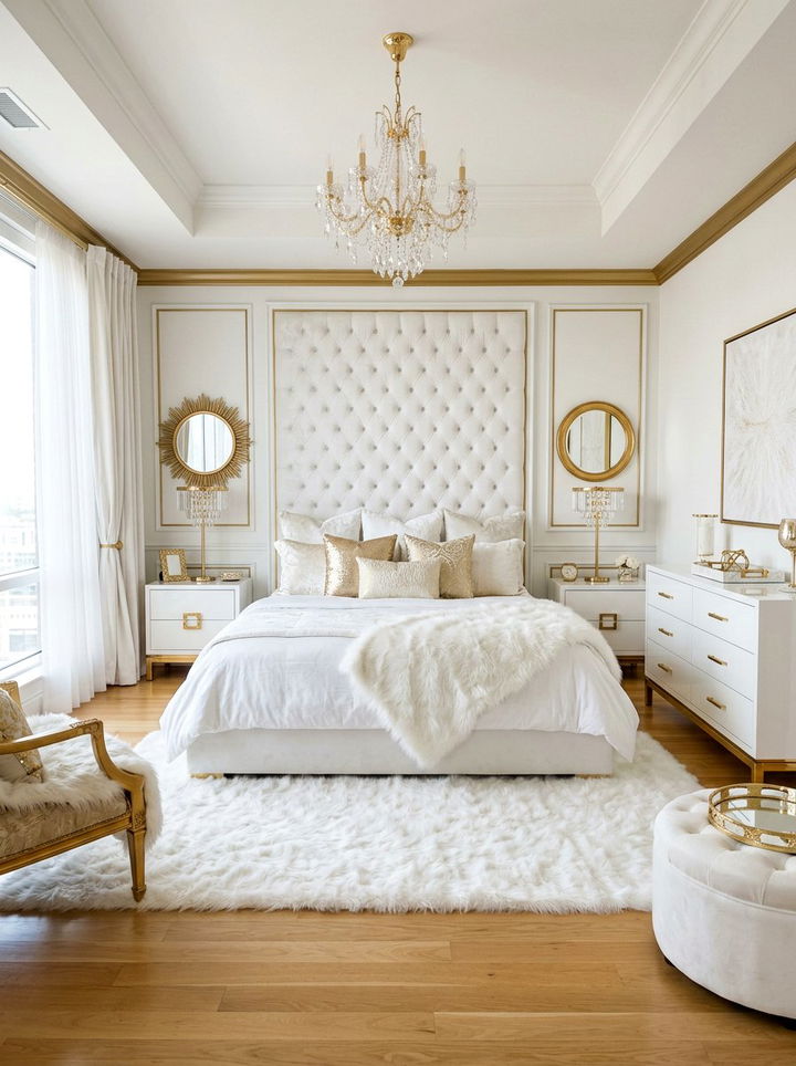 Glam White Bedroom - 30 bright white bedroom ideas