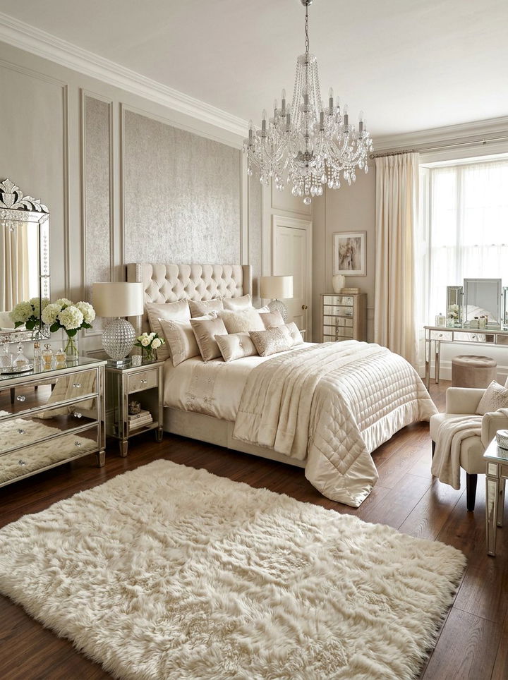 Glam cream bedroom - 30 modern cream bedroom ideas