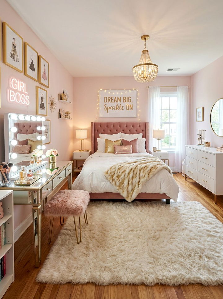 Glam teen bedroom - 30 teen bedroom ideas