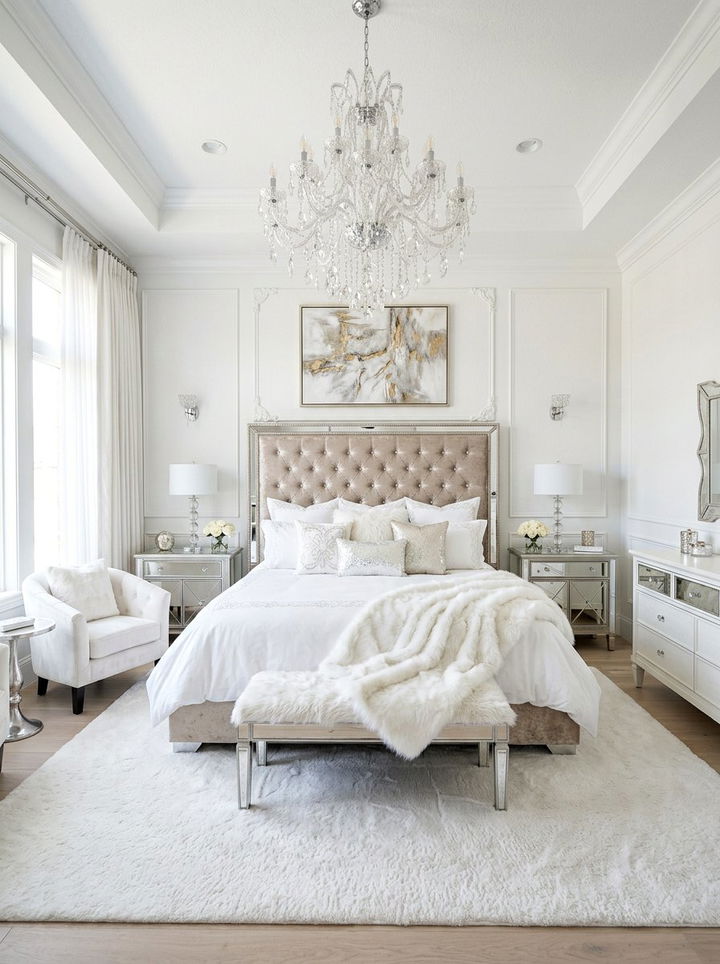 Glamorous White Bedroom - 30 beige and white bedroom ideas