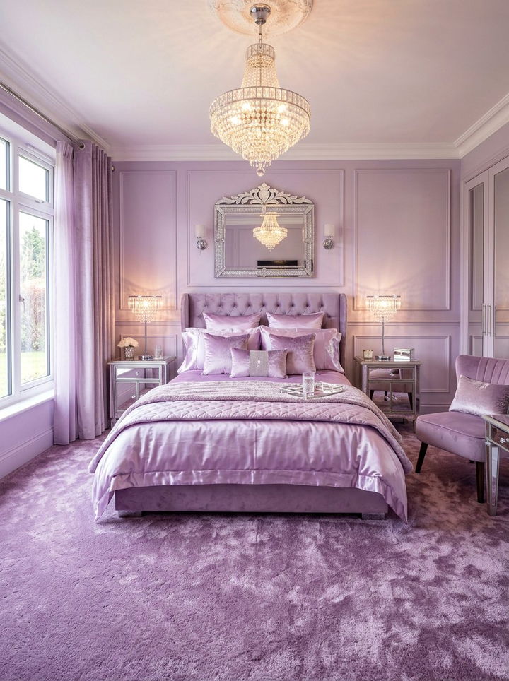 Glamorous lilac bedroom - 30 lilac bedroom ideas