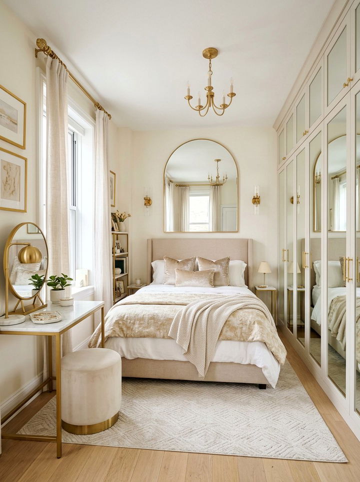 Glamorous small bedroom layout - 30 glam bedroom ideas