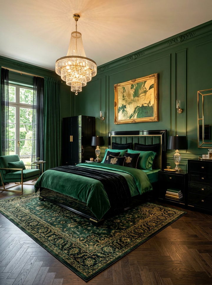 Glamourous Green Black Bedroom - 30 forest green and black bedroom ideas