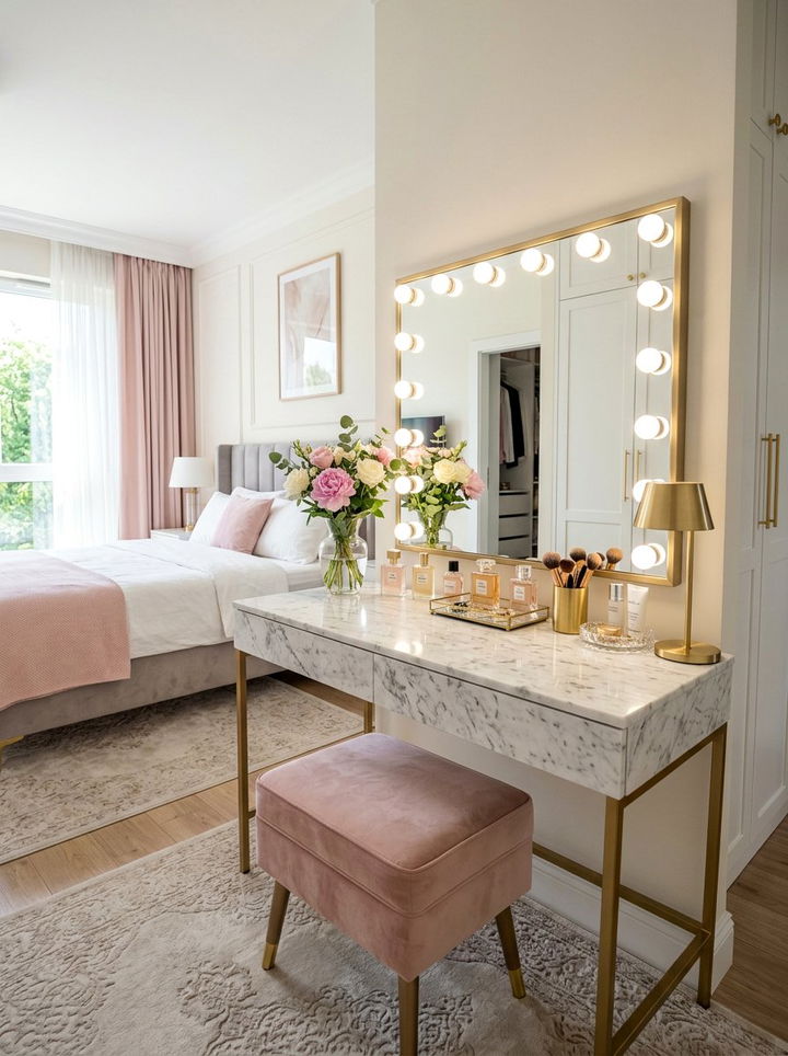 Glamourous Vanity Suite - 30 celebrity bedroom ideas
