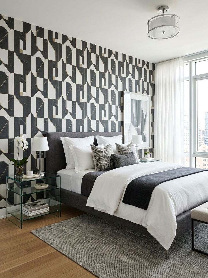 Glass Bedside Table - 30 bedroom nightstands