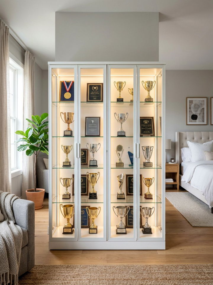 Glass Door Cube Cabinet - 30 bedroom storage cubes