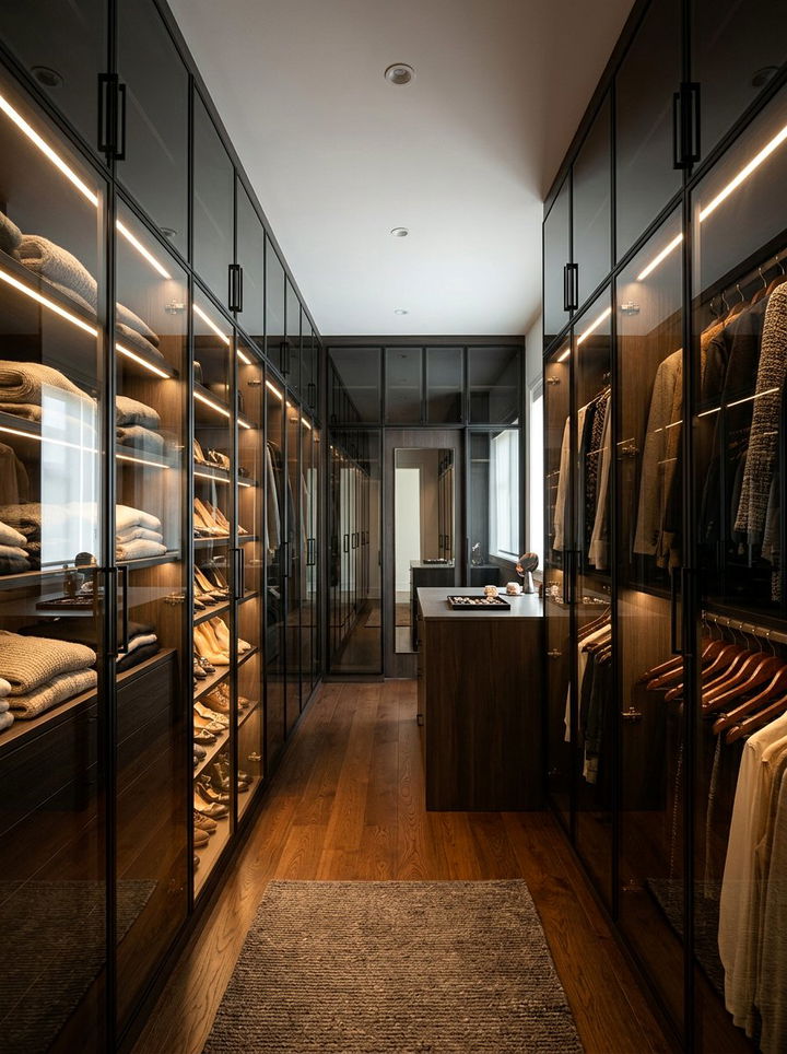 Glass Door Walk In Closet - 30 bedroom walk-in closets