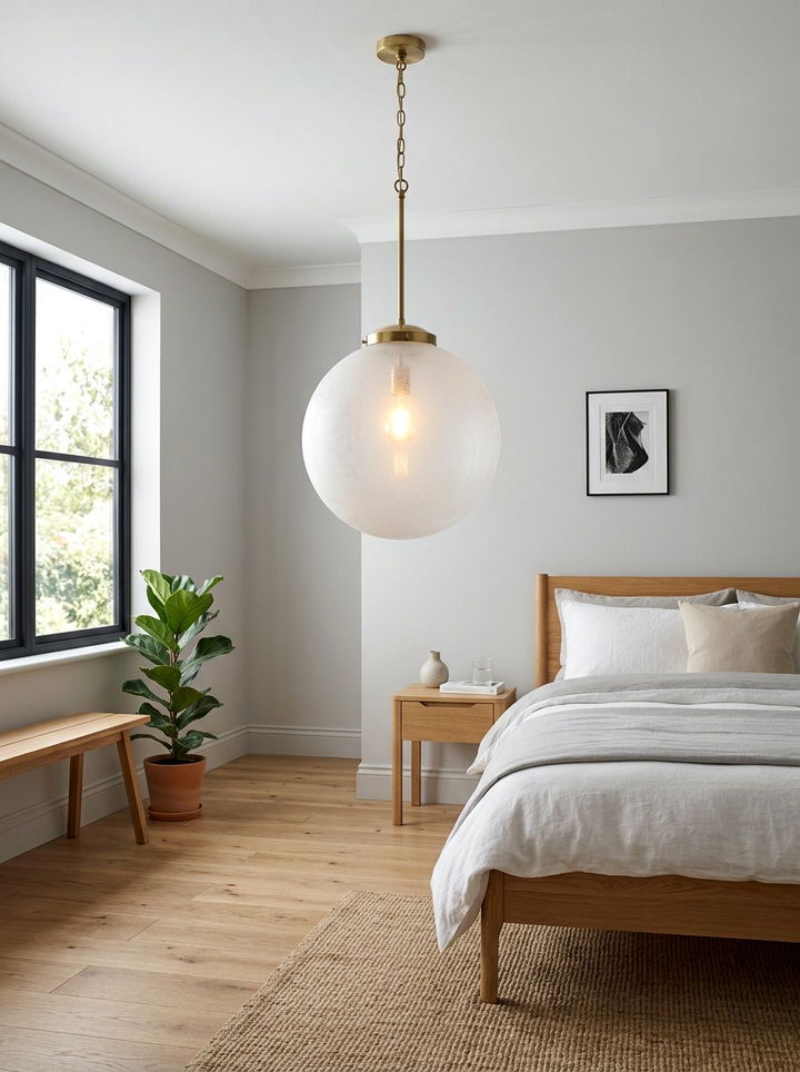 Glass Globe Pendant - 30 bedroom pendant lights