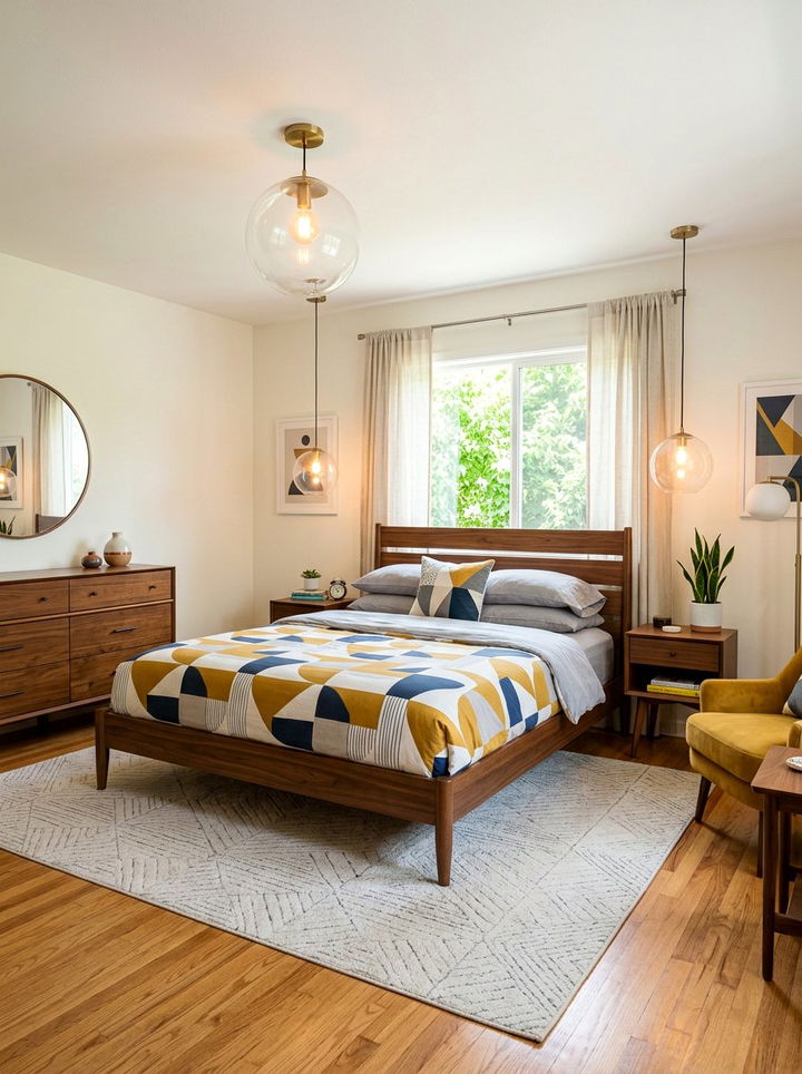 Glass Globe Pendant - 30 bedroom ambient lighting ideas