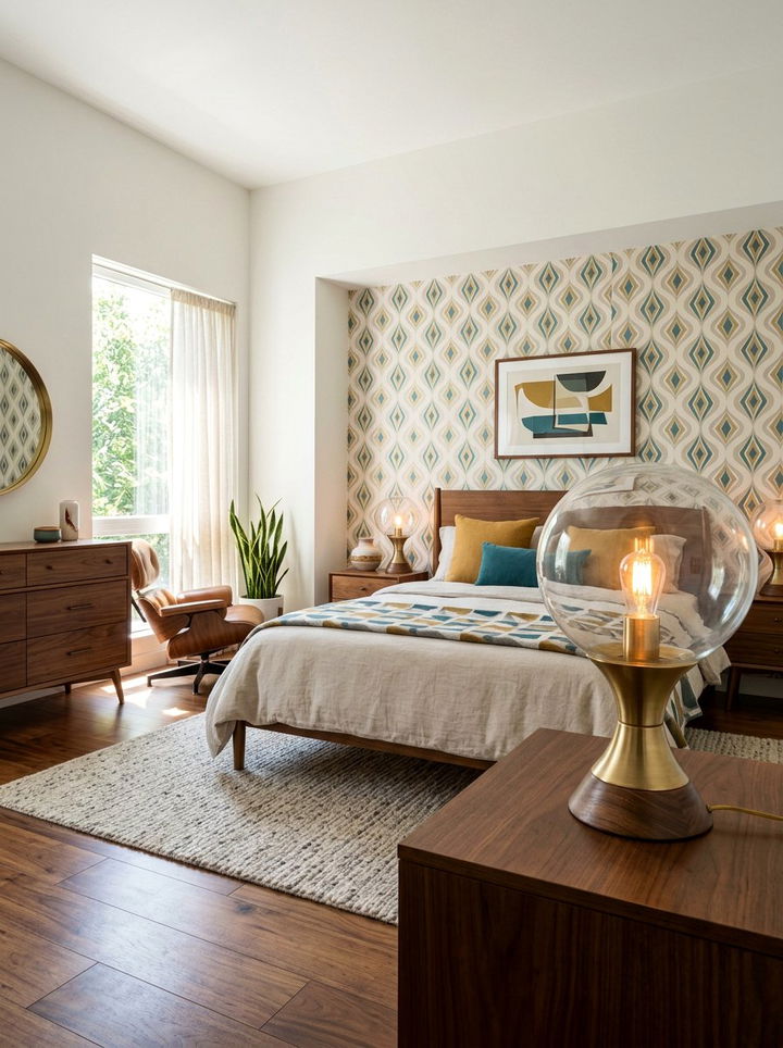 Glass Globe Table Lamp - 30 bedroom lamps