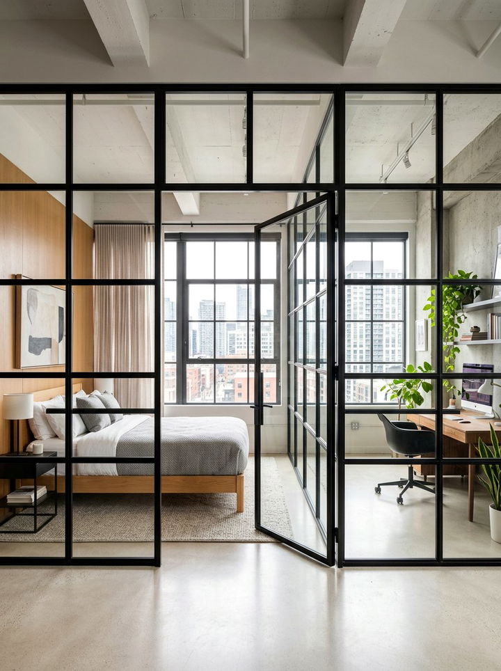 Glass Partition Bedroom - 30 contemporary bedroom ideas