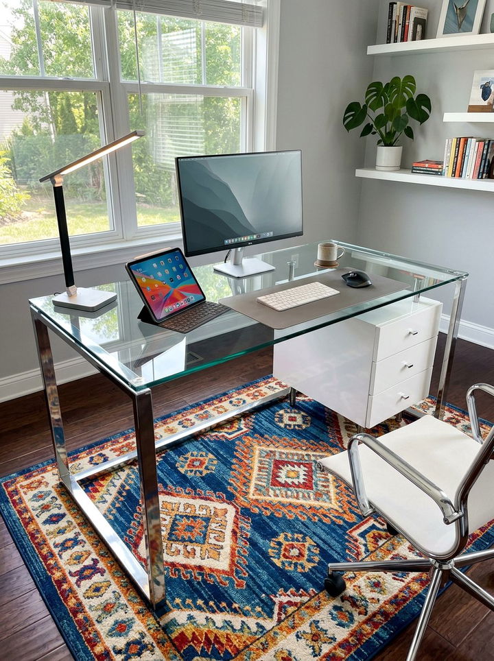 Glass Top Desk With Drawers - 30 bedroom desk with drawers