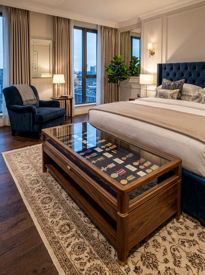 Glass Top Display Case - 30 bedroom medal display ideas