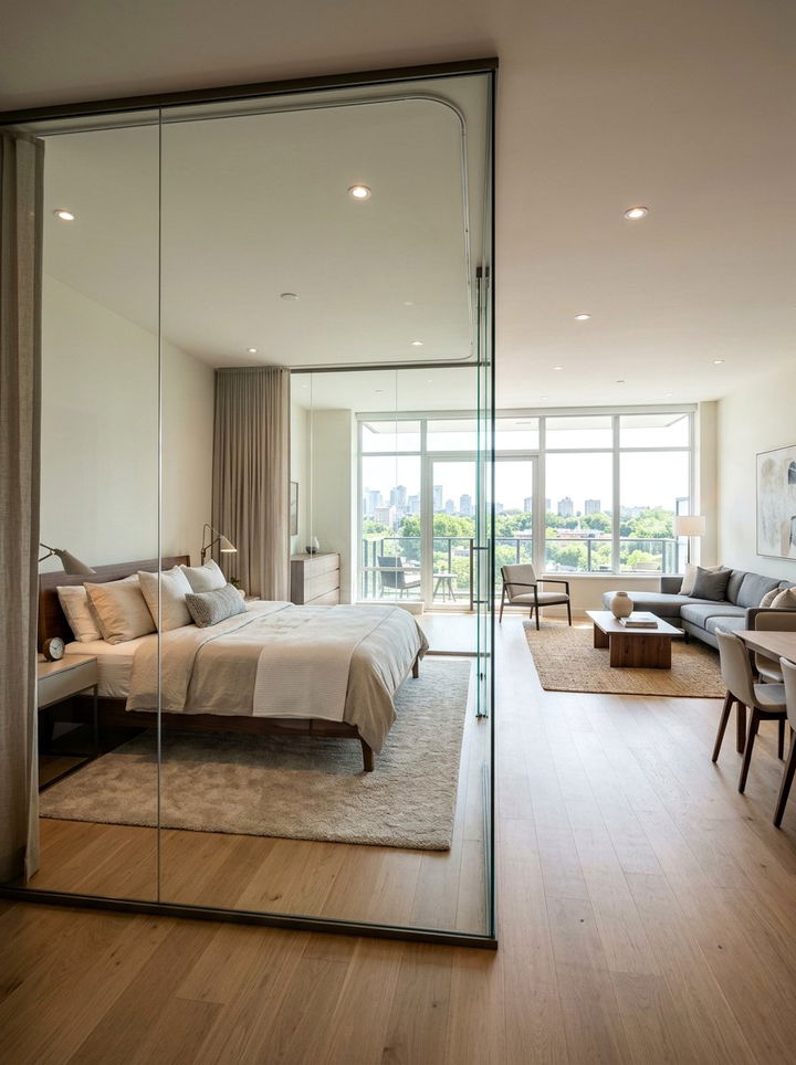 Glass Wall Bedroom - 30 bright bedroom ideas