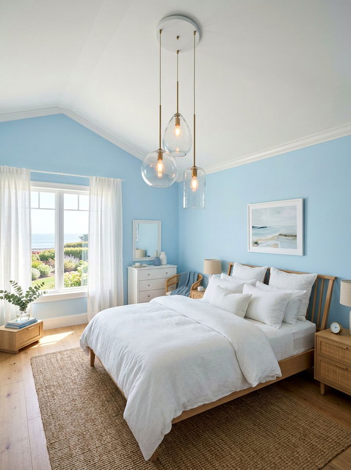 Glass pendant bedroom light - 30 bedroom dimmer lights ideas