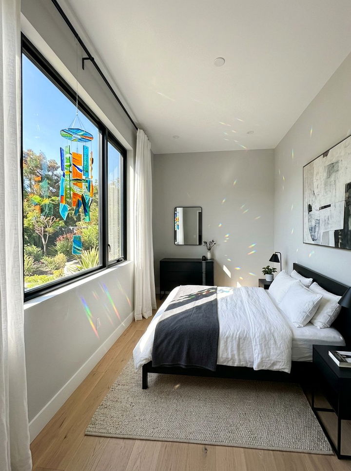 Glass wind chime in window - 30 bedroom wind chimes