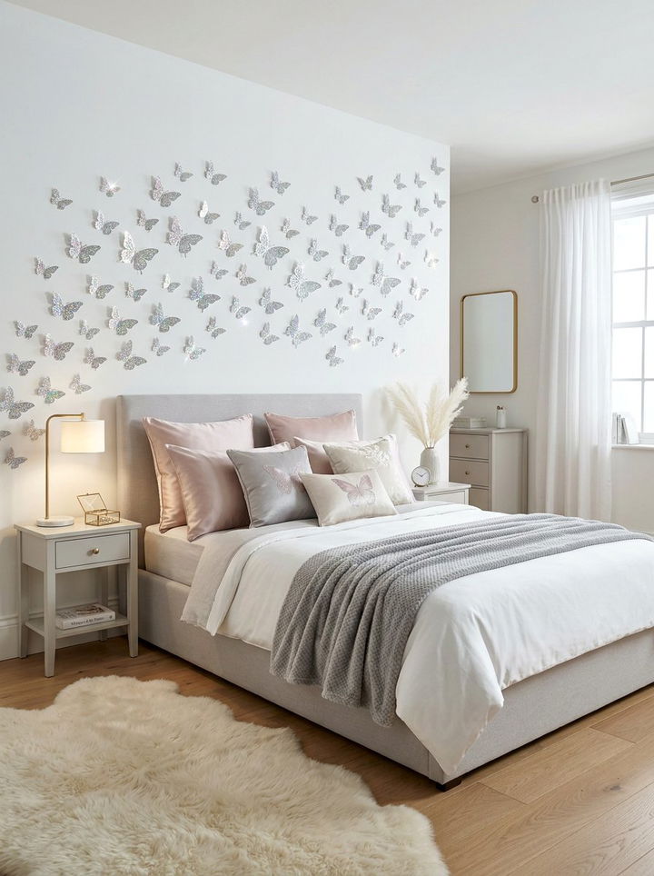 Glitter butterfly bedroom - 30 butterfly bedroom ideas