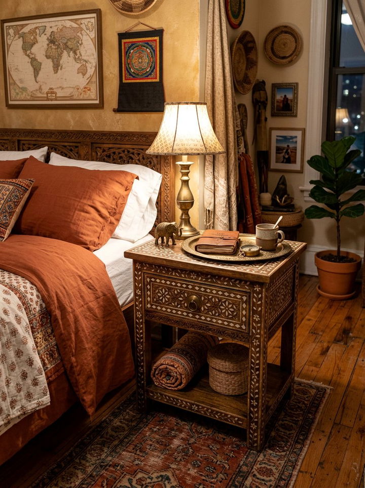 Global Bazaar Nightstand - 30 bedroom vintage nightstands