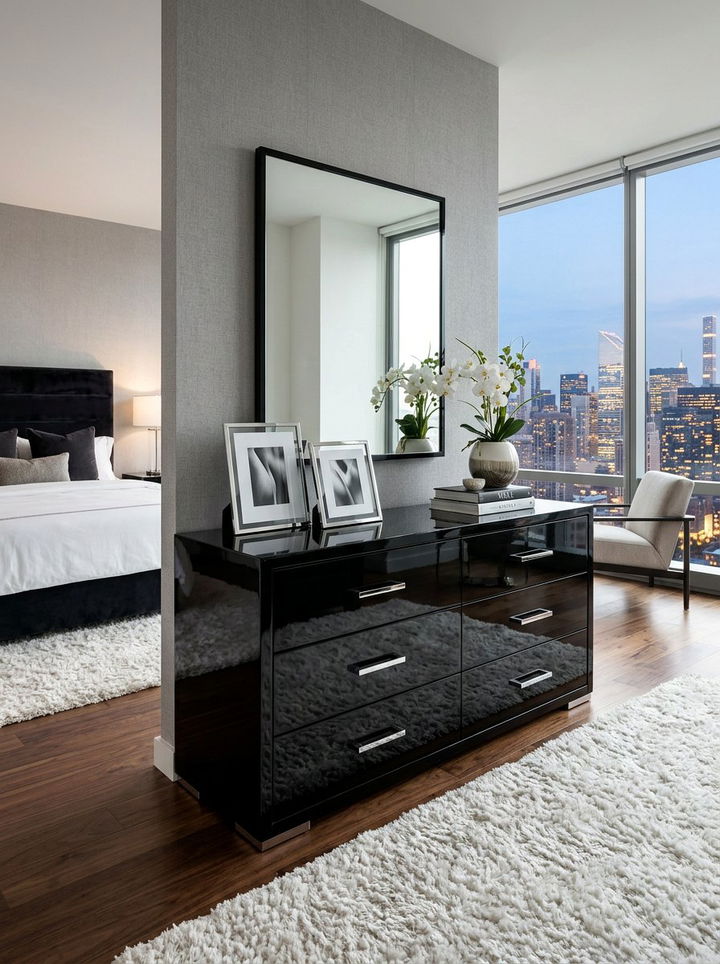 Glossy Black Dresser - 30 bedroom black dressers