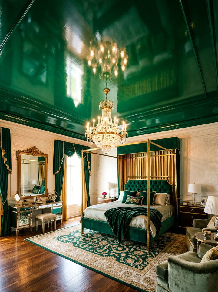 Glossy Ceiling - 30 bedroom ceiling designs