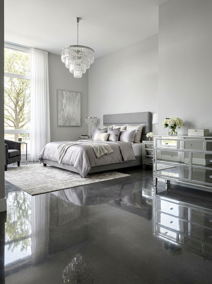 Glossy Concrete Floor Bedroom - 30 bedroom concrete floors