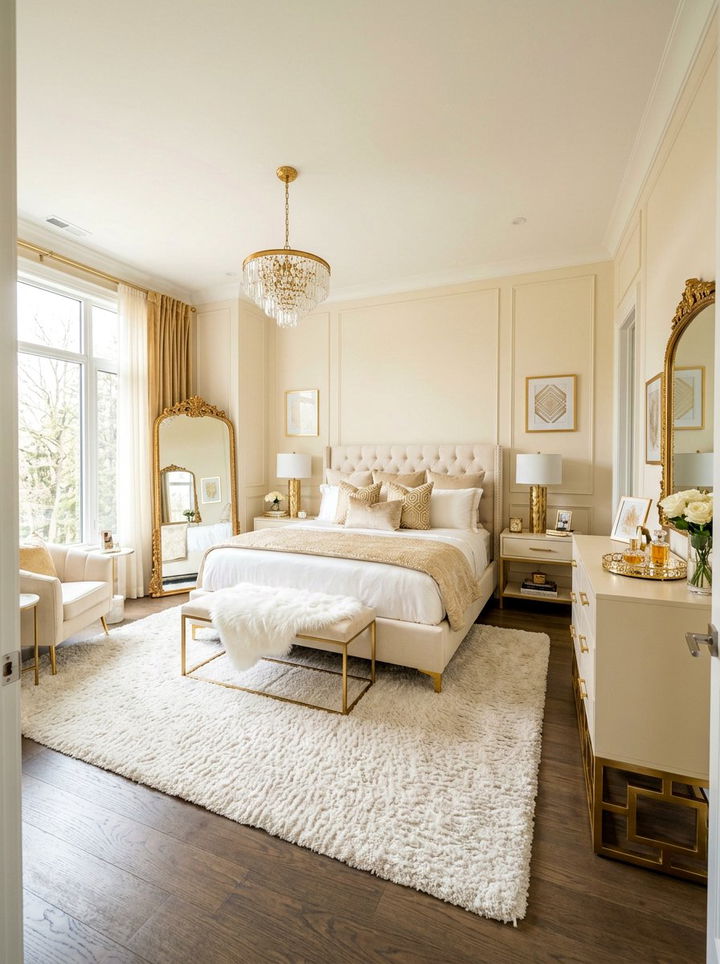 Gold Accent Bedroom - 30 luxe bedroom ideas