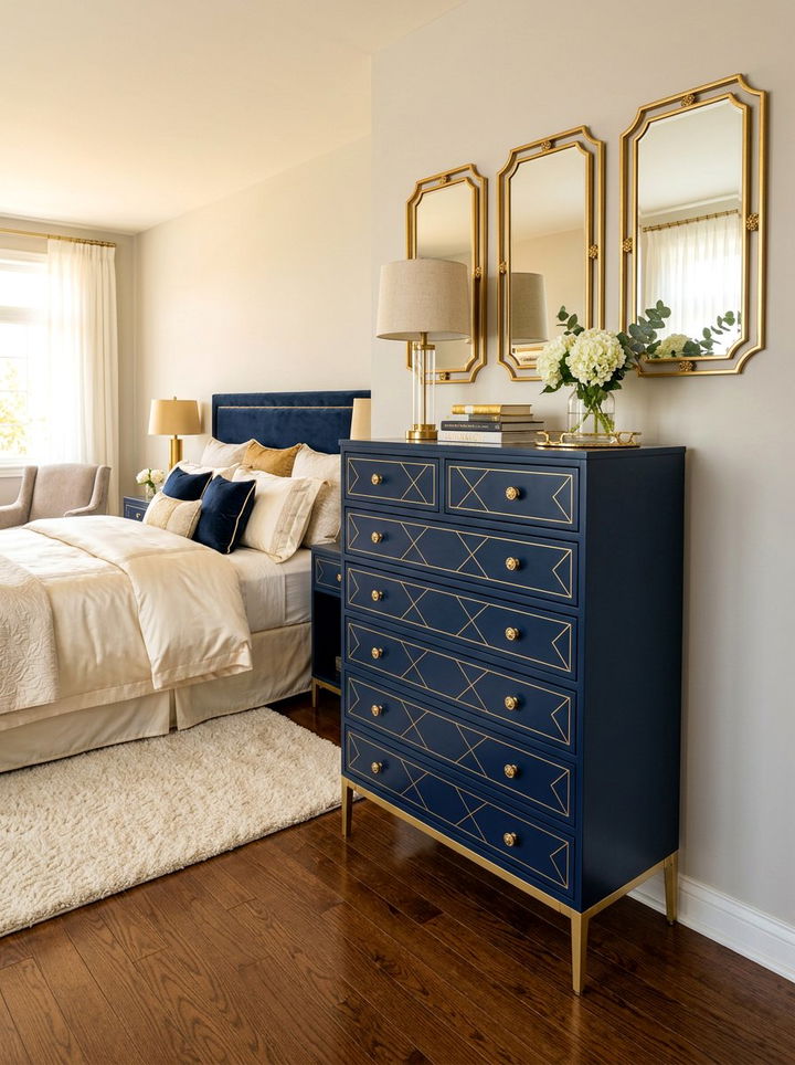 Gold Accent Tall Dresser - 30 bedroom tall dressers