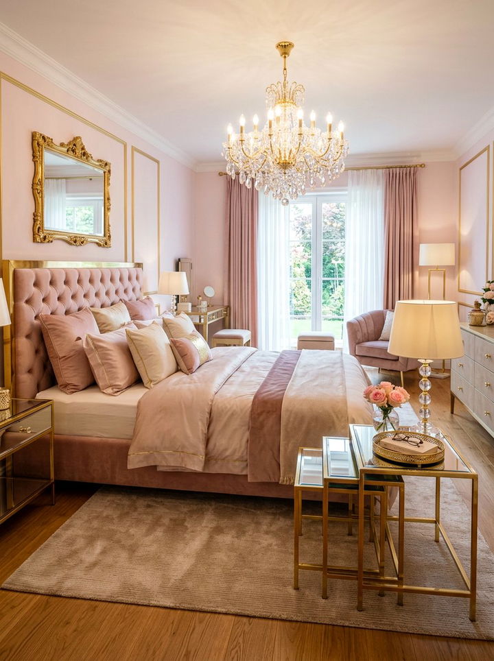 Gold Accented Stacking Table - 30 bedroom nesting tables