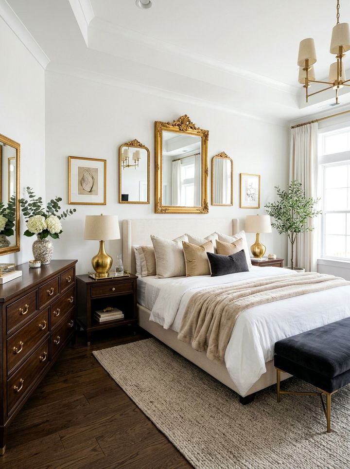Gold Accents Master Bedroom - 30 luxury bedroom ideas
