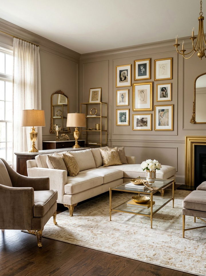 Gold Accents - 30 plush bedroom ideas