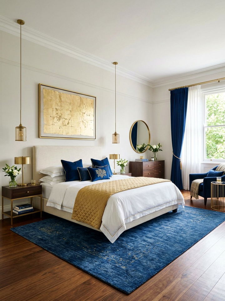 Gold And Sapphire Bedroom - 30 jewel toned bedroom ideas