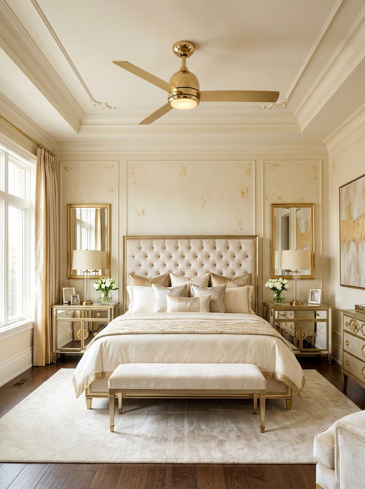 Gold Bedroom Ceiling Fan - 30 bedroom ceiling fans