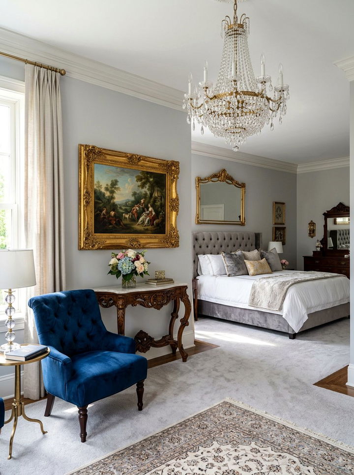 Gold Gilt Frame - 30 shabby chic bedroom ideas