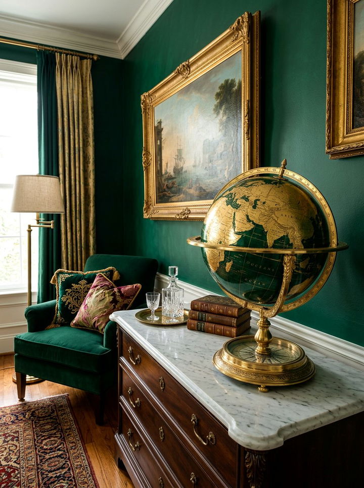 Gold Inlay Globe - 30 bedroom globes