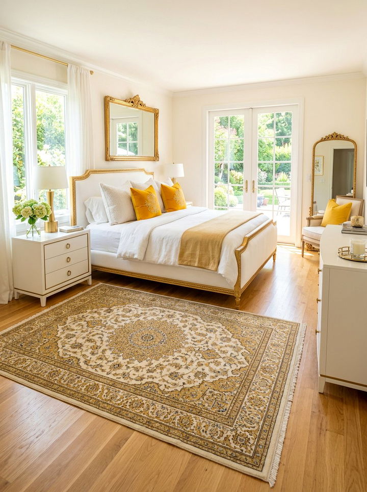 Gold Medallion Rug - 30 bedroom oriental rugs