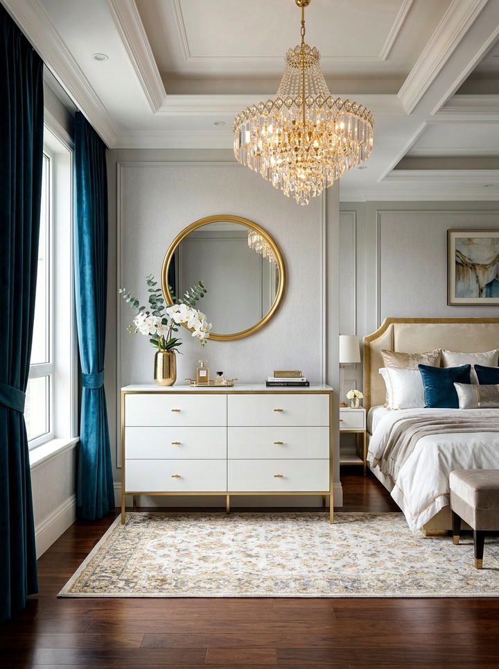 Gold Metal Frame Dresser - 30 bedroom modern dressers