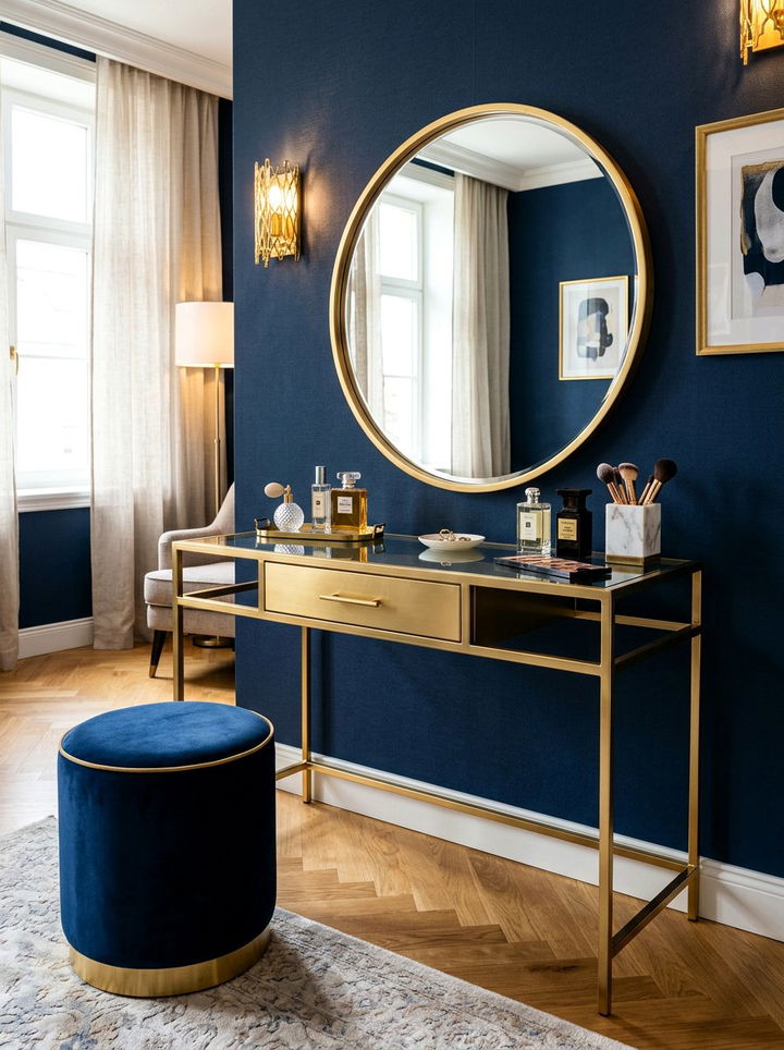 Gold Metal Makeup Vanity - 30 bedroom vanity tables