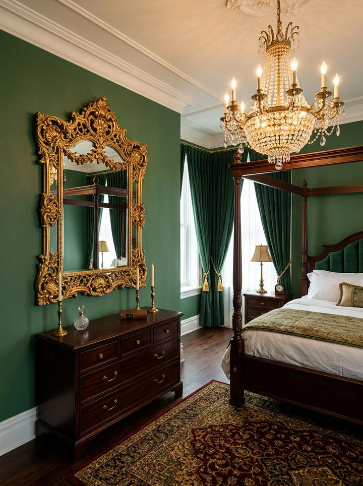 Gold Ornate Mirror - 30 bedroom mirrors