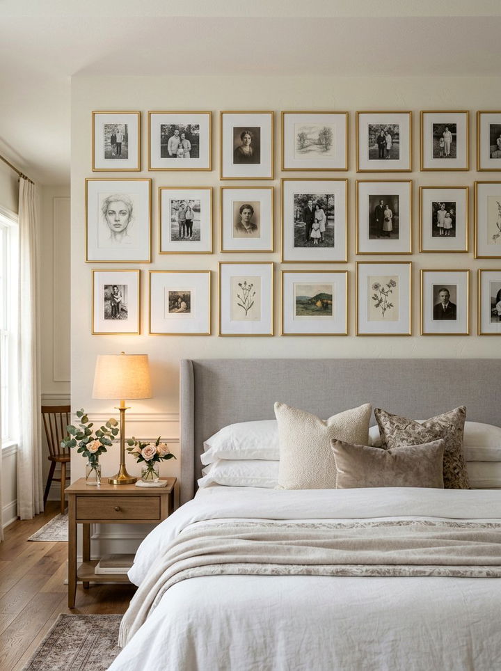 Gold Picture Frames - 30 Parisian bedroom ideas