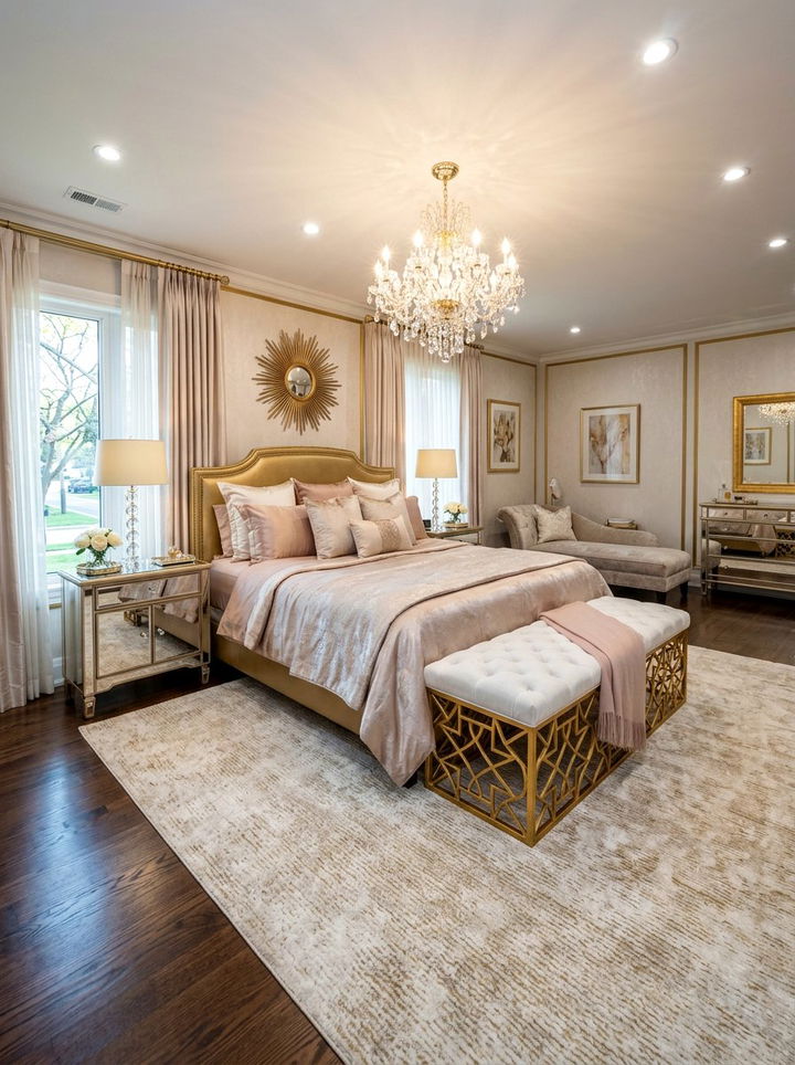 Gold Storage Bench - 30 bedroom storage benches