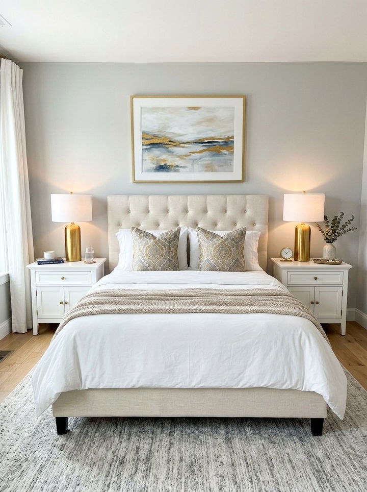 Gold Table Lamp - 30 gold accent bedroom ideas