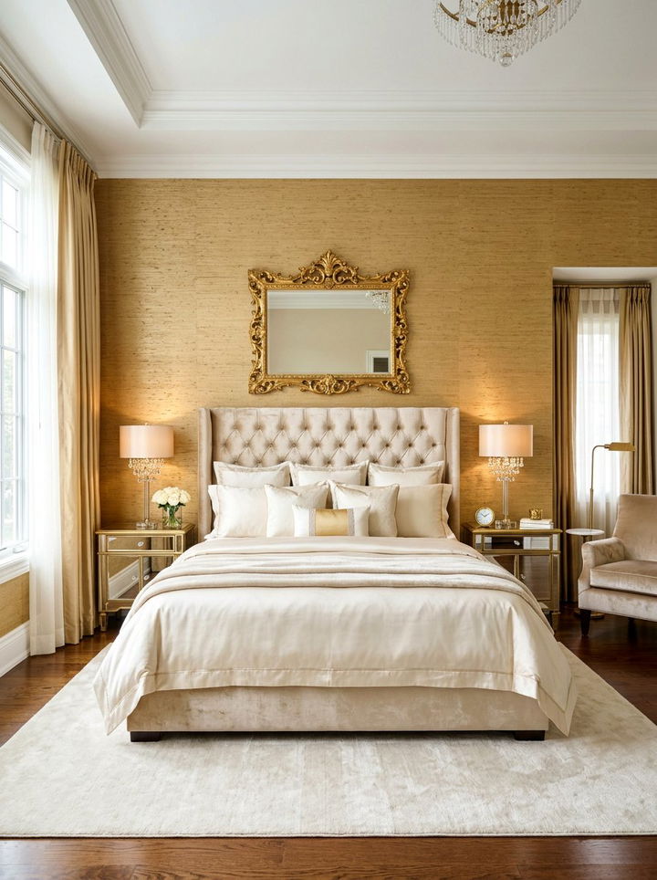 Gold grasscloth wallpaper - 30 bedroom grasscloth wallpapers