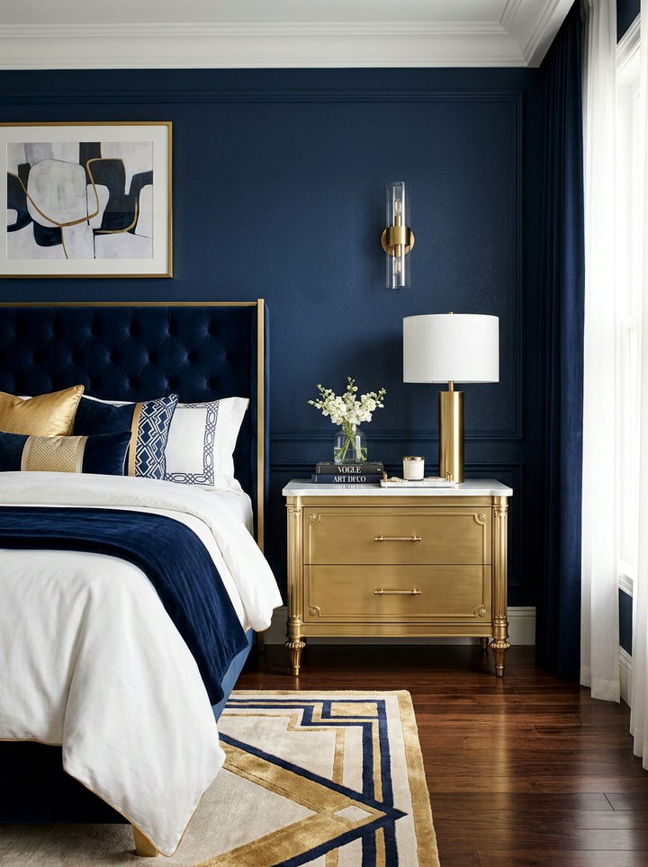 Gold nightstand - 30 bedroom modern nightstands