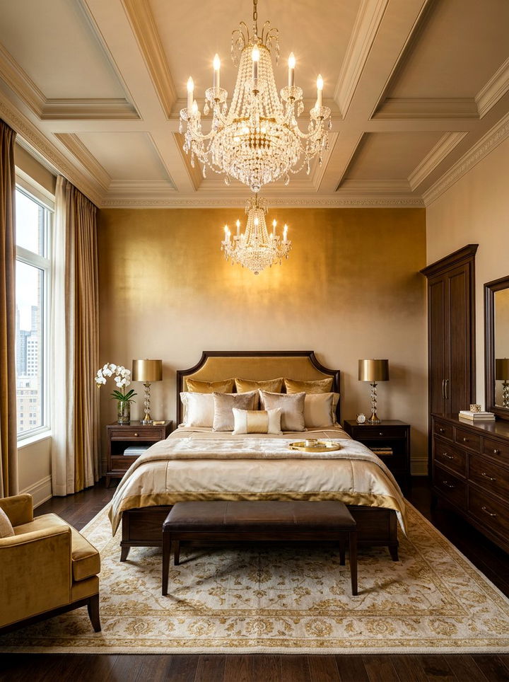 Gold ombre wall bedroom - 30 bedroom ombre wall ideas