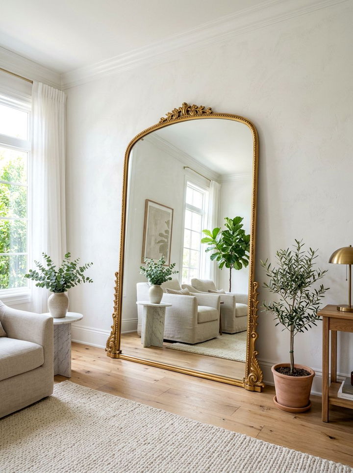 Gold trim mirrors - 30 gold bedroom ideas