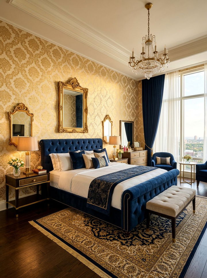 Gold wallpaper bedroom - 30 bedroom modern wallpapers