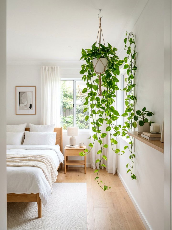 Golden Pothos Bedroom - 30 bedroom hanging plants